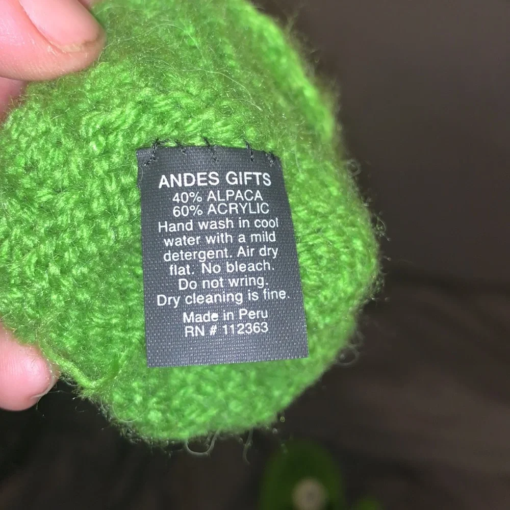 Adorable one eyed monster green gloves